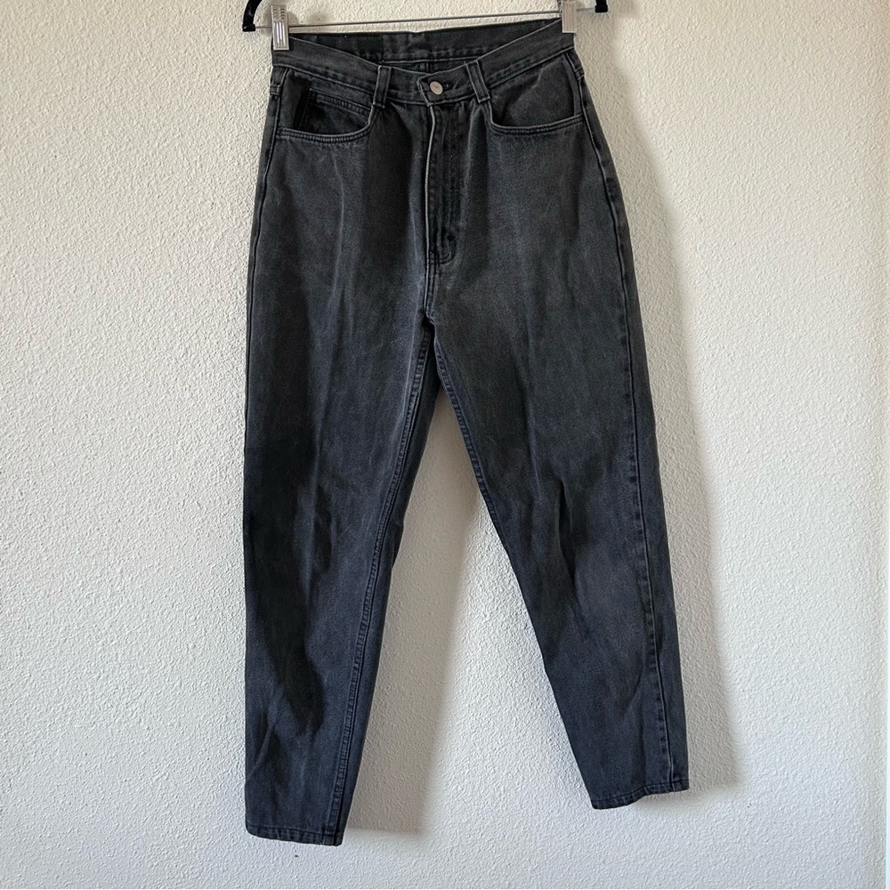 JORDACHE Women’s VTG Jeans 11/12 28L Gray High Waisted Barrel Mom Barrel